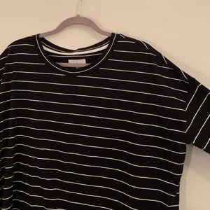 Black + White Striped Long Sleeve Tee